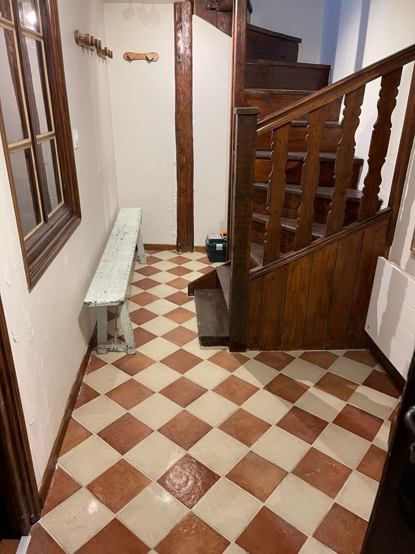 Freshly plastered hallway with smooth skim finish ready for decoration